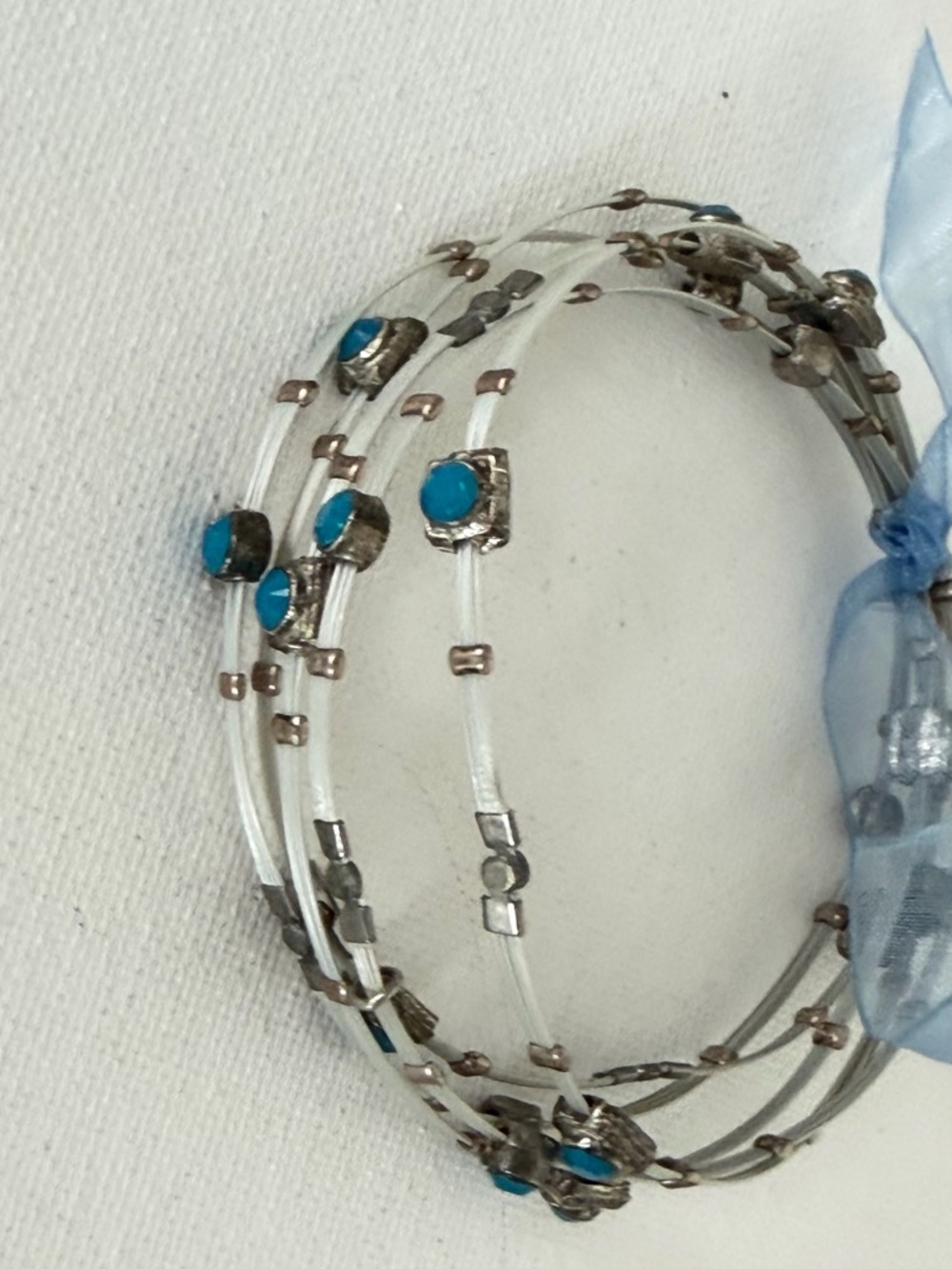 Hand crafted Seasonal WhispersTurquoise and Bead Wrap Bracelet